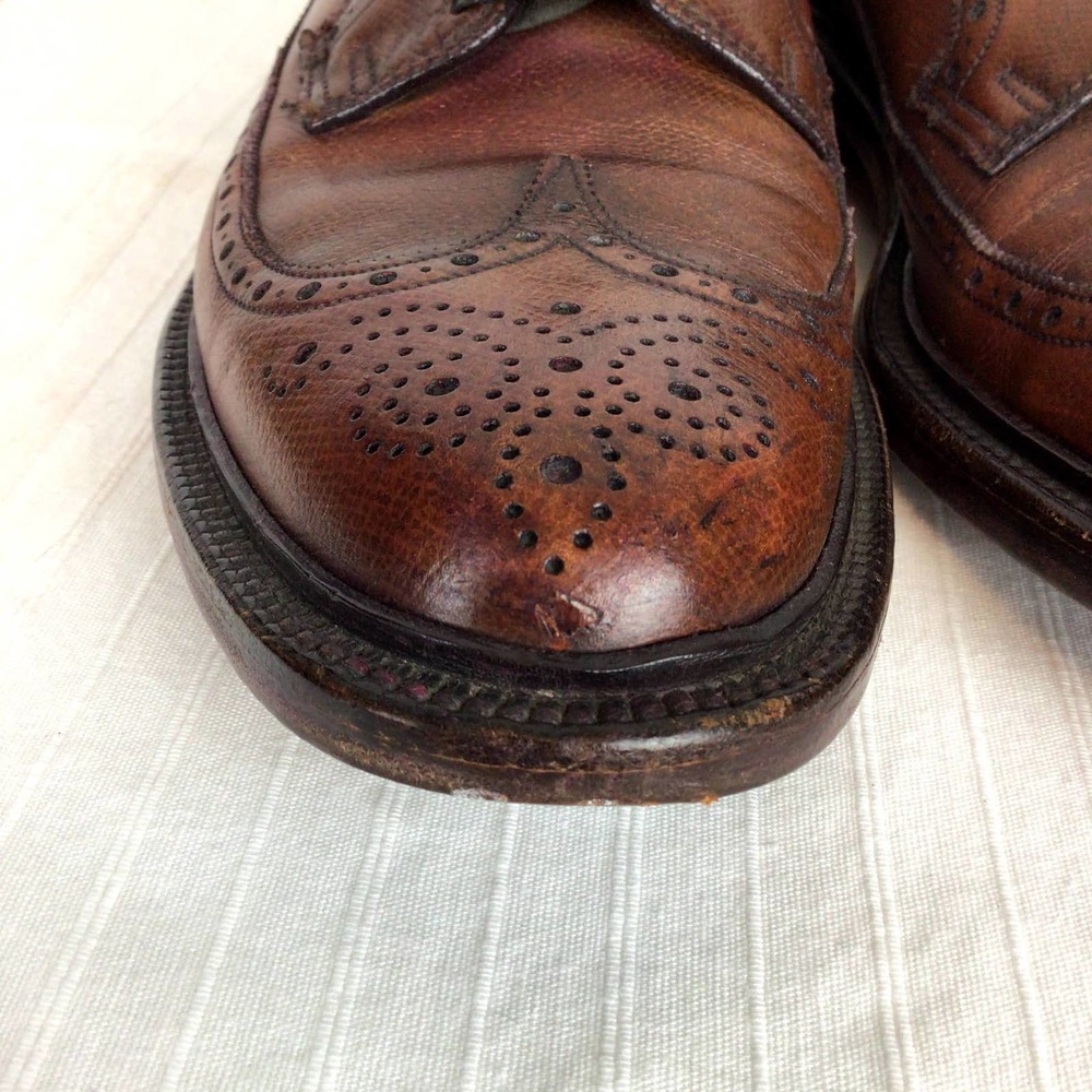 Vintage Wright Arch Preserver Wingtip Brogues 9.5 - image 6